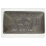 1 Troy Oz .999 Fine Titanium Bar.