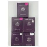 5 99.9% Silver American Eagles.