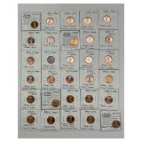 30 1969-1985 Lincoln Pennies.