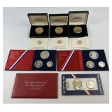 3 40% Silver & 3 Bronze Bicentennial Proof Sets.