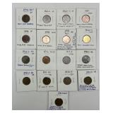 17 1911-2000 Lincoln & Wheat Pennies. 11 Errors.