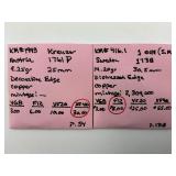 2 Envelopes of Foreign Coins, Austria & Sweden.