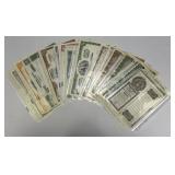 30 Railroad & Company Stock Certificates.