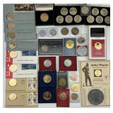 Commemorative & Coin Club Tokens, Stamps.