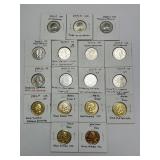 6 Gold Plated & 11 1994-2013 Error State Quarters.