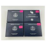 4 .999 Fine Silver U.S. Mint American Eagles.