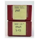 3,057 1969, 1969-D, 1969-S Lincoln Pennies.