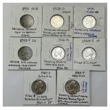 2 1935-38ï¿½ Buffalo & 6 1939-83ï¿½ Jefferson Nickels