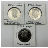 3 Error Proof Kennedy Half Dollars.