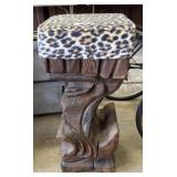 Carved Wooden Tikiman Stool.
