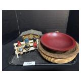 Swiss Chalet-Style Music Box, Folk Art Barware