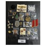 U.S. & German Military Pins, Parade Collar.