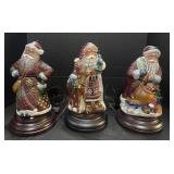 3 Old World Christmas Santa Lights.