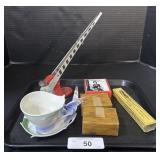 Franz Teacup & Plate, Bottle Opener, Fuses.