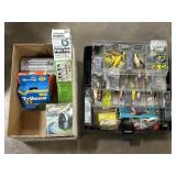 Fenwick Tackle Box w/ Lures, Fishing Line.