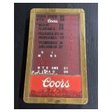 Vintage Coors Cold Gold Wall Light.