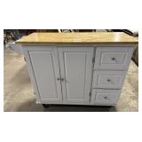 Butcher Block Rolling Island.