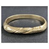 14Kt Gold Woven Hinged Bangle.