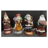 4 Old World Christmas Santa Lights.