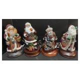 4 Old World Christmas Santa Lights.