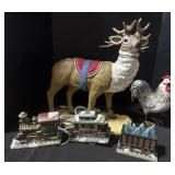 Rooster Light, Christmas Train Light, Reindeer.