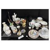 Lot Of Teacups & Plates, Ceramic Animal Figures.