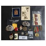 German & Russian Military Patch & Pins, Badges