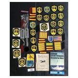 Military Patches, Collar Tabs, History Books.