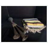 Vintage Martinshorn & Mexican Saltillo Serape