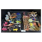 Trays Of Vintage Toys, Action Figures.