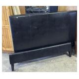 Black Vinyl Upholstered Bedframe.