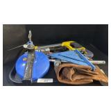 Saws, Drain Unblocker, Wrenches, Gloves.