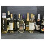 12 Prosecco, Pinot Grigio, Triple Sec Bottles.