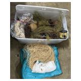 Folk Art Decor w/ Stars, Metal Balls, Pine Cones.