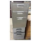 (2) Pressed Steel Filing Cabinets.