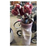 Vtg Golf Bag, PING Irons, Yamaha Drivers.