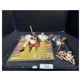 Vintage Baseball Game & Figures.