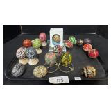 Folk Art Wooden Eggs.