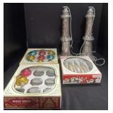 Shiny Brite & Santaï¿½s World Ornaments.