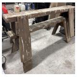 (2) Wooden Saw Horse.
