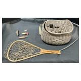 Fishing Net, Basket & Lures.