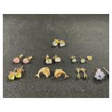 14K Gold & Birth Stone Earrings.