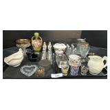 Wedgwood Pitcher, EPAG Glassware, Spongeware.