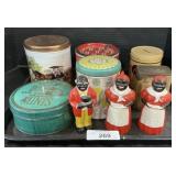 Advertising Tins, Black Americana S&P Shakers &