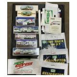 NOS Hess Trucks, Racers, Bank, ADV. Bags, Posters.