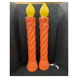2 Large Candlestick Blow Molds.