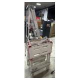 (2) Plastic Saw Horse, Aluminium 6ft Ladder.