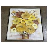 Large Artist Signed Floral Art Print.
