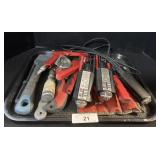 Voltage Testers, Grease Gun, Pipe & Multi Cutters.