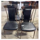 (4) Mid Century Modern Vinyl Upholstered Chairs.